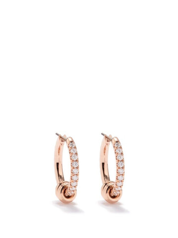 spinelli kilcollin - ara diamond & 18kt rose-gold earrings - womens - rose gold