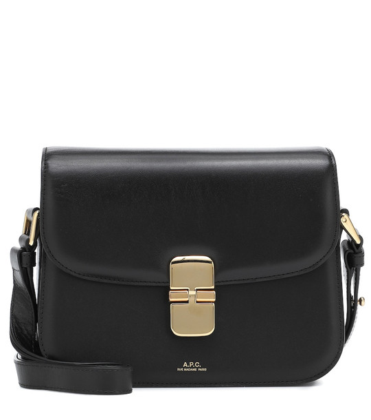 A.P.C. Grace leather shoulder bag in black