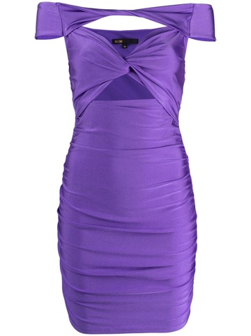 maje off-shoulder cutout minidress - purple