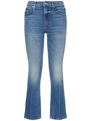 mother the rascal ankle mid rise jeans in blue
