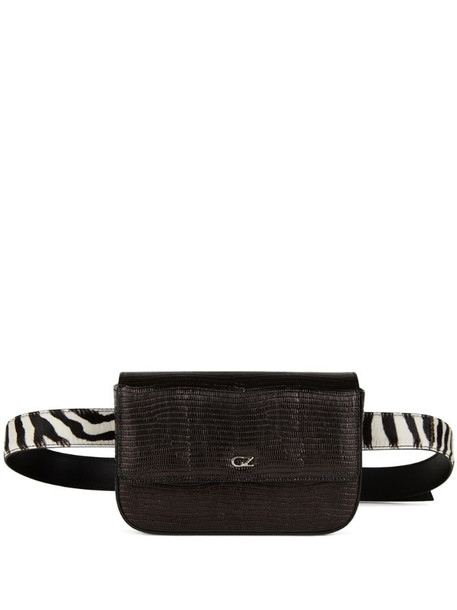 Giuseppe Zanotti lizard-effect belt bag in black