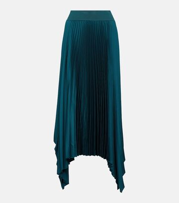 Joseph Ade asymmetric crêpe midi skirt in blue