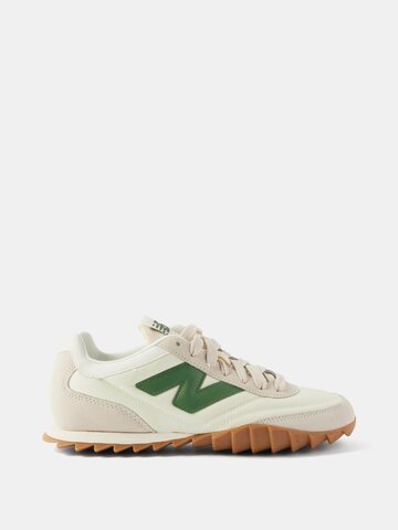 new balance - rc30 suede and mesh trainers - womens - cream