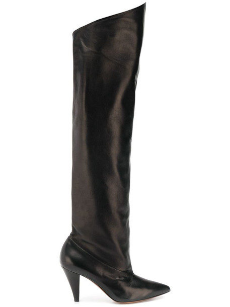 Givenchy over the knee boots in black