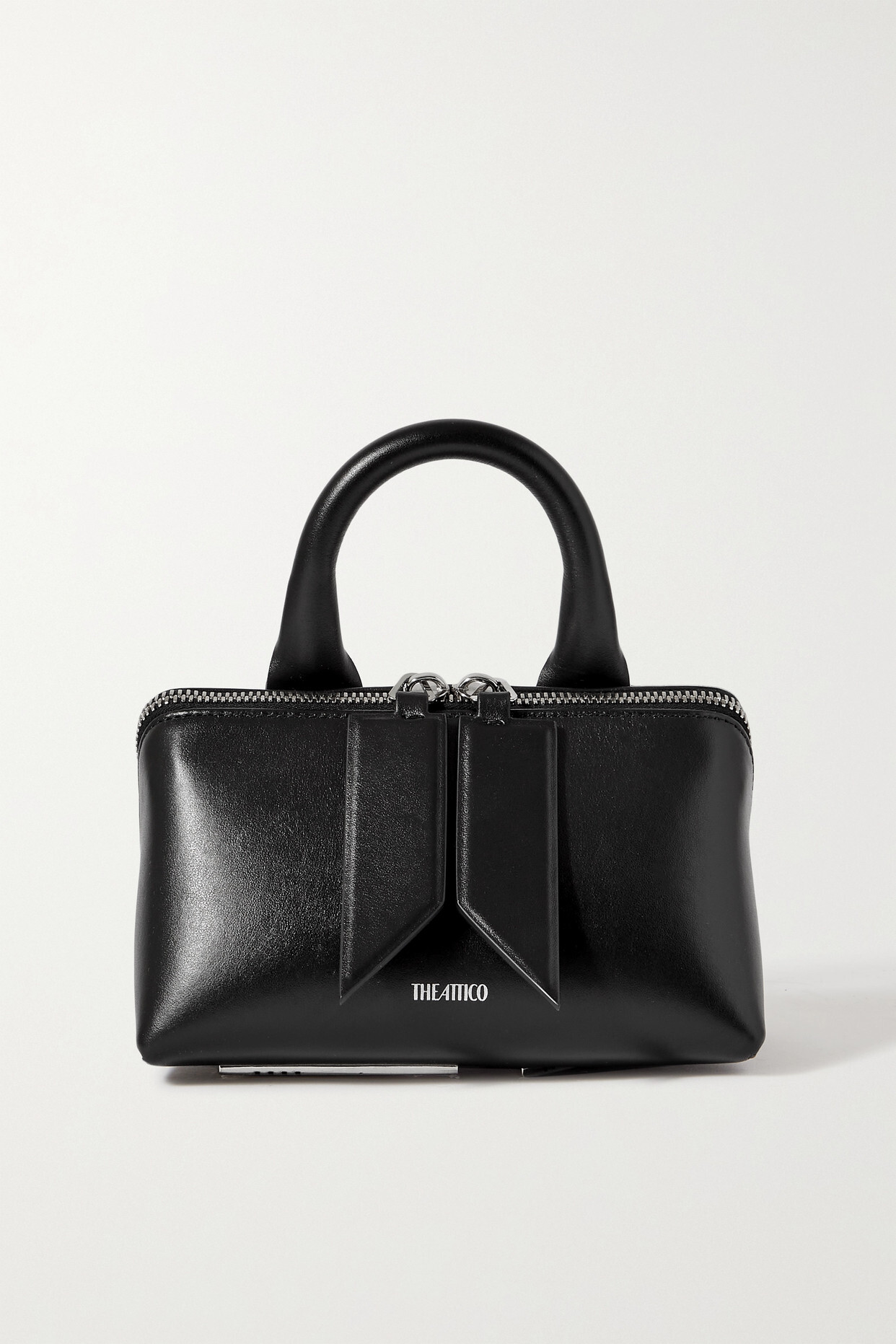 The Attico - Friday Mini Leather Tote - Black