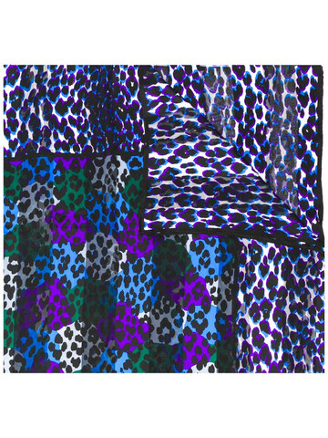 Yves Saint Laurent Pre-Owned animal print scarf in blue