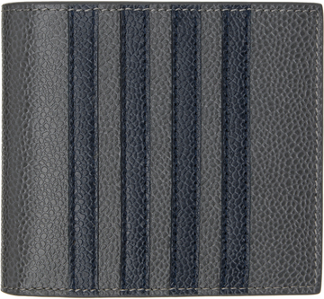 thom browne gray 4-bar wallet in grey