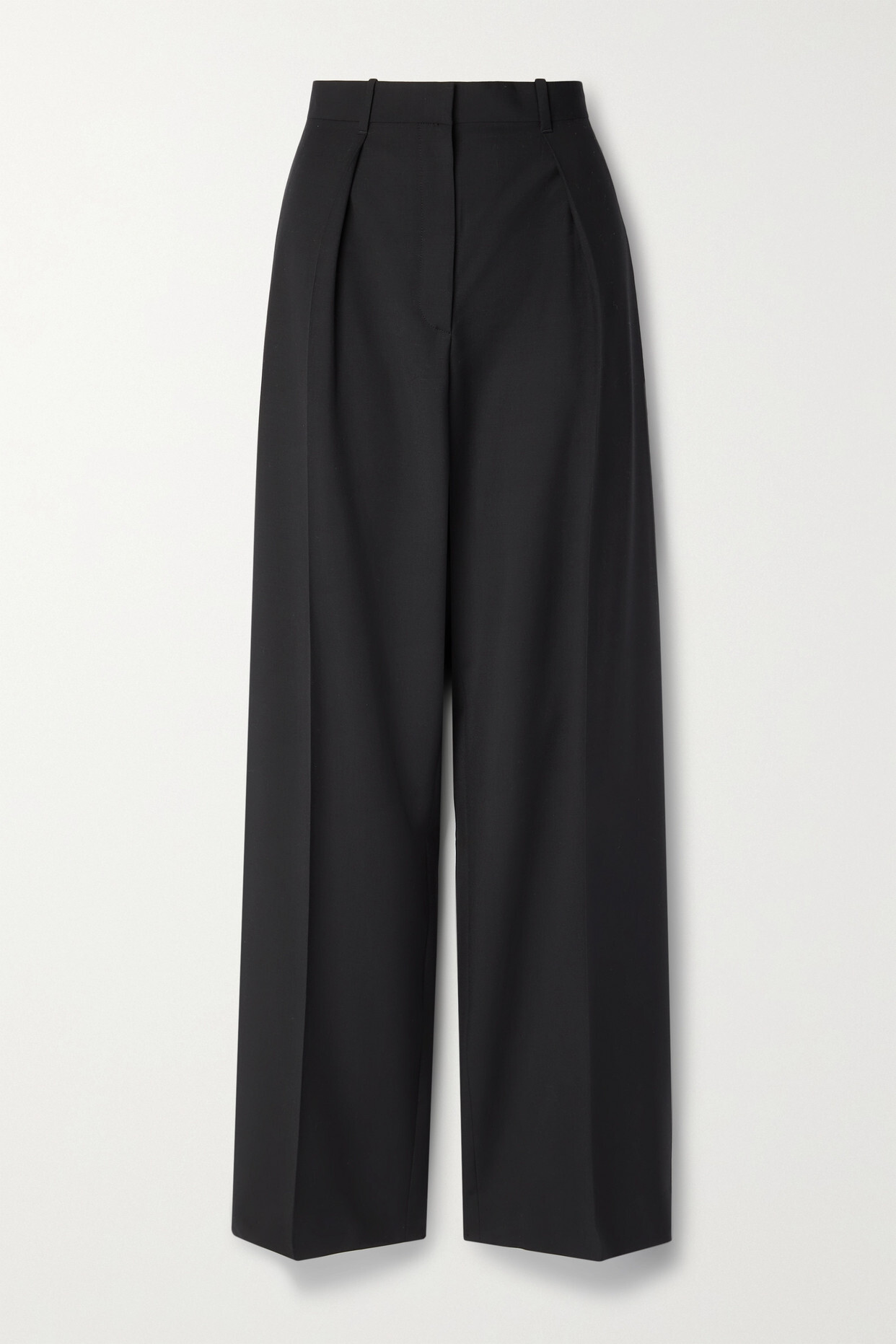 The Row - Marce Wool And Mohair-blend Straight-leg Pants - Black