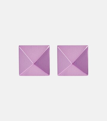 valentino rockstud earrings in purple