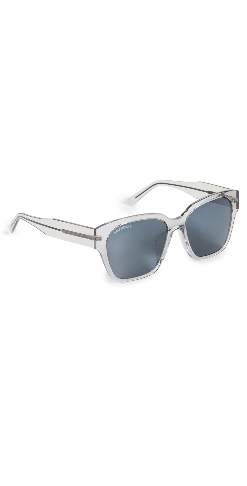Balenciaga Flat Sunglasses in grey / transparent