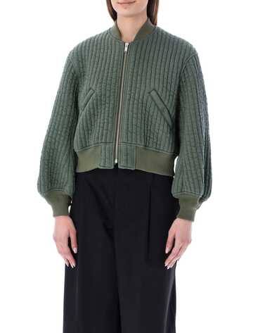 Undercover Jun Takahashi Quilted Bomber Jacket in khaki