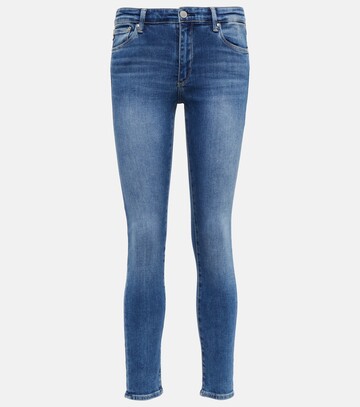 ag jeans prima ankle mid-rise skinny jeans in blue