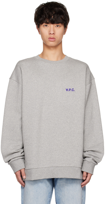 a.p.c. a.p.c. gray clint sweatshirt