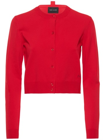 MARC JACOBS (THE) The Knit Cropped Cardigan in red