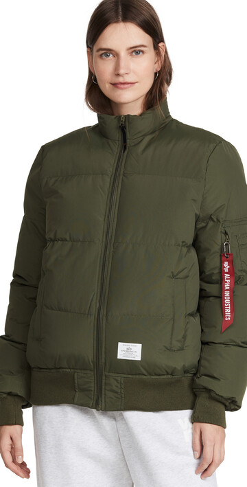 Alpha Industries Ma-1 Quilted Flight Jacket in green