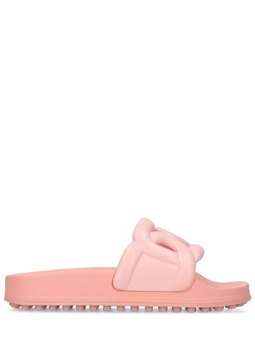 tod's 10mm rubber slides in pink