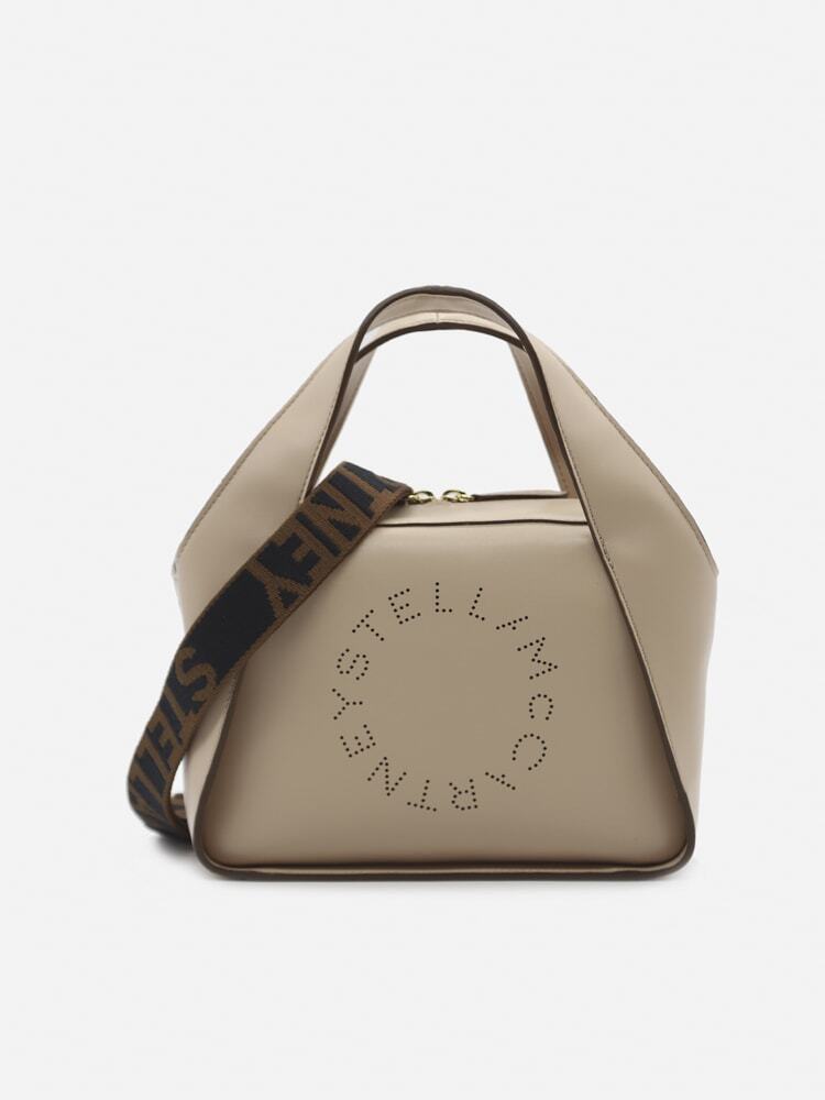 Stella McCartney Eco-leather Shoulder Bag With Perforated Logo in blush