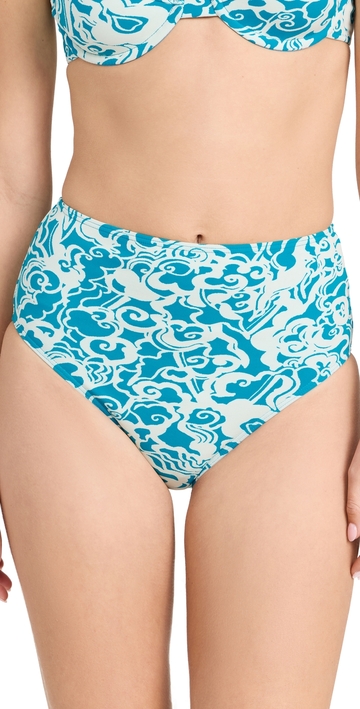 a.l.c. a. l.c. isla bikini bottoms scone/blue xs