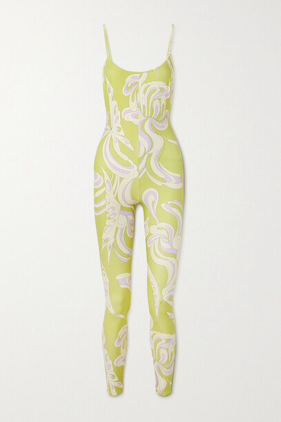 Emilio Pucci - Printed Stretch Jumpsuit - Green