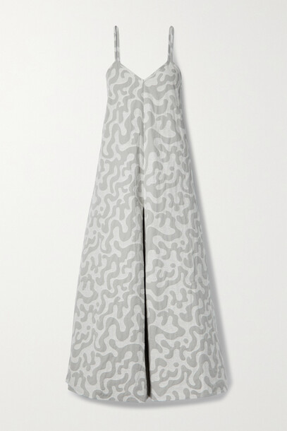 Mara Hoffman - Carly Organic Cotton-jacquard Jumpsuit - Gray