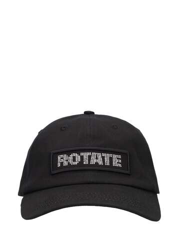 rotate classic logo cotton hat in black