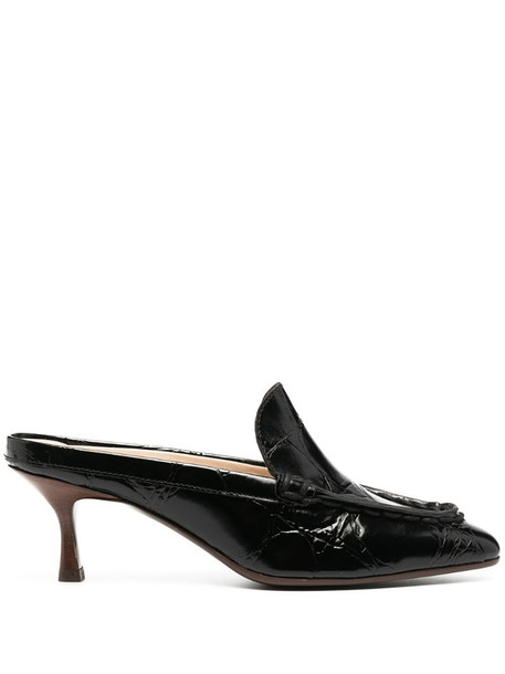 Tod's creased-effect 80mm mules in black