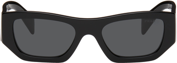 prada eyewear black logo sunglasses