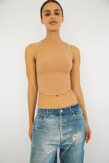 The Line by K XIMENO TANK TOP CAMEL