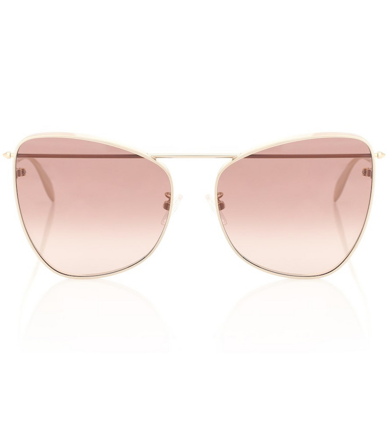 Alexander McQueen Mini Studs Round Frame Sunglasses - Wheretoget