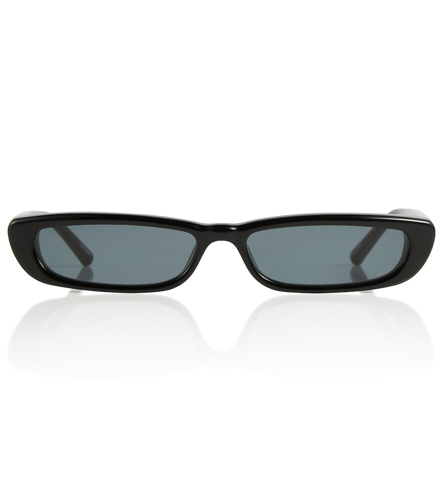 The Attico x Linda Farrow Thea rectangular sunglasses in black