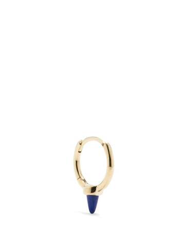 maria tash - spike lapis lazuli & 14kt gold hoop earring - womens - blue gold