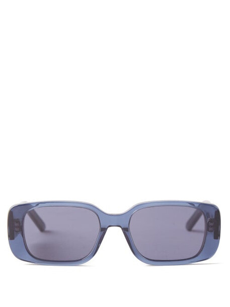 Dior - Wilddior Rectangle Acetate Sunglasses - Womens - Blue