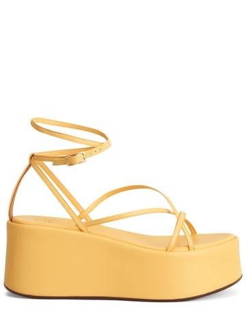 atp atelier 70mm nole leather wedges in yellow