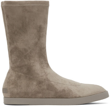 Issey Miyake Grey United Nude Edition Skin Boots in gray
