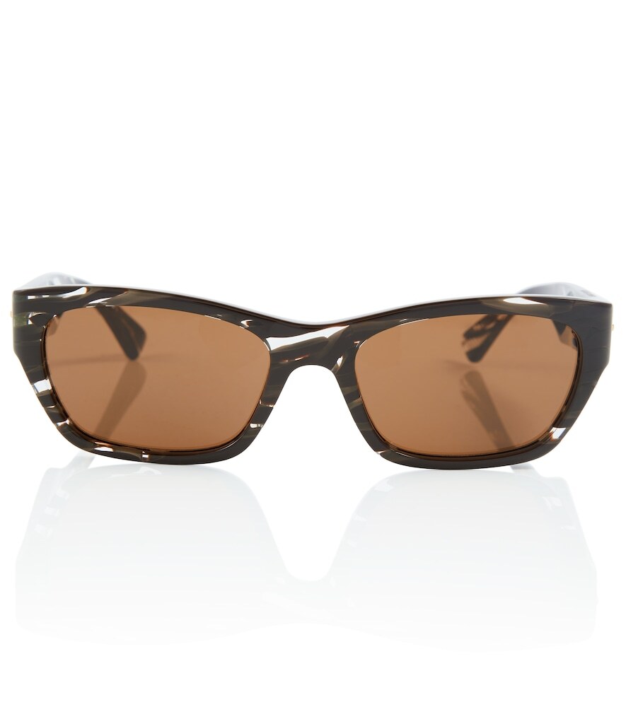 Bottega Veneta Rectangular acetate sunglasses in brown