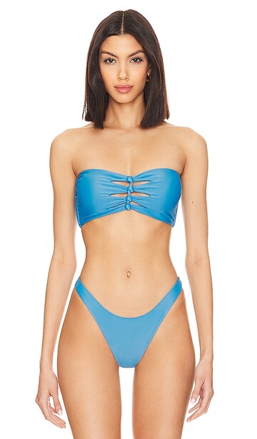vix swimwear megan bikini top in blue