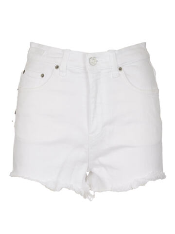 Haikure Distressed Detail Shorts in white