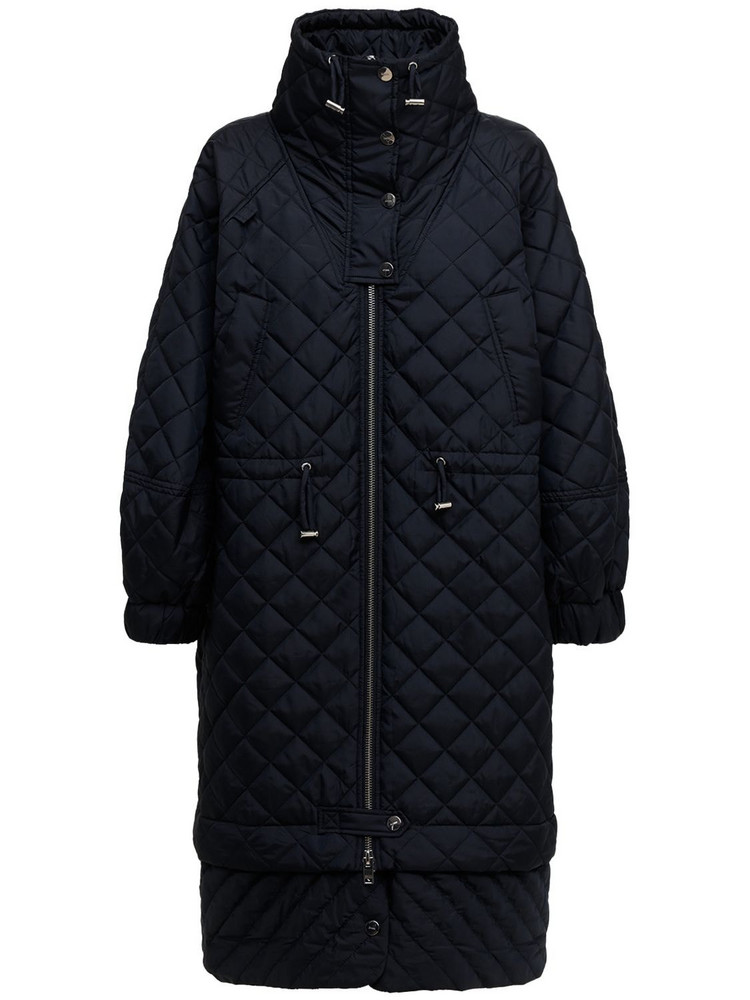 GANNI Recycled Ripstop Quilted Coat in blue