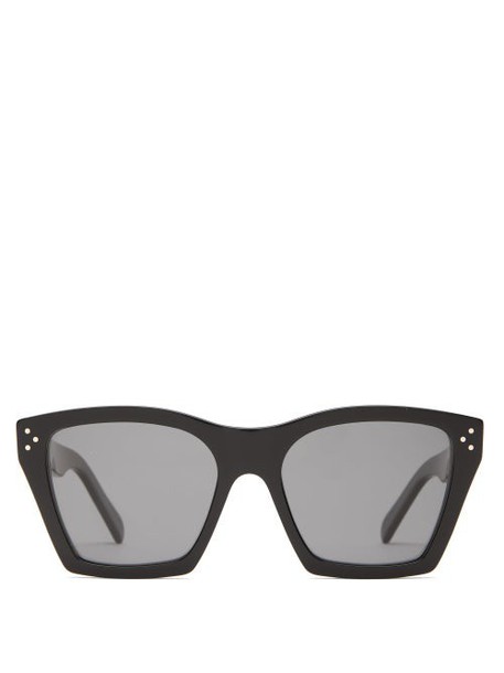 Celine Eyewear - Square Frame Acetate Sunglasses - Womens - Black