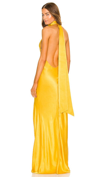 sau lee penelope gown in yellow in gold