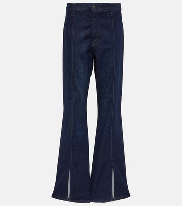 ag jeans x emrata anisten bootcut jeans in blue