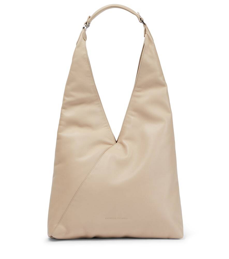 Brunello Cucinelli Leather tote bag in white