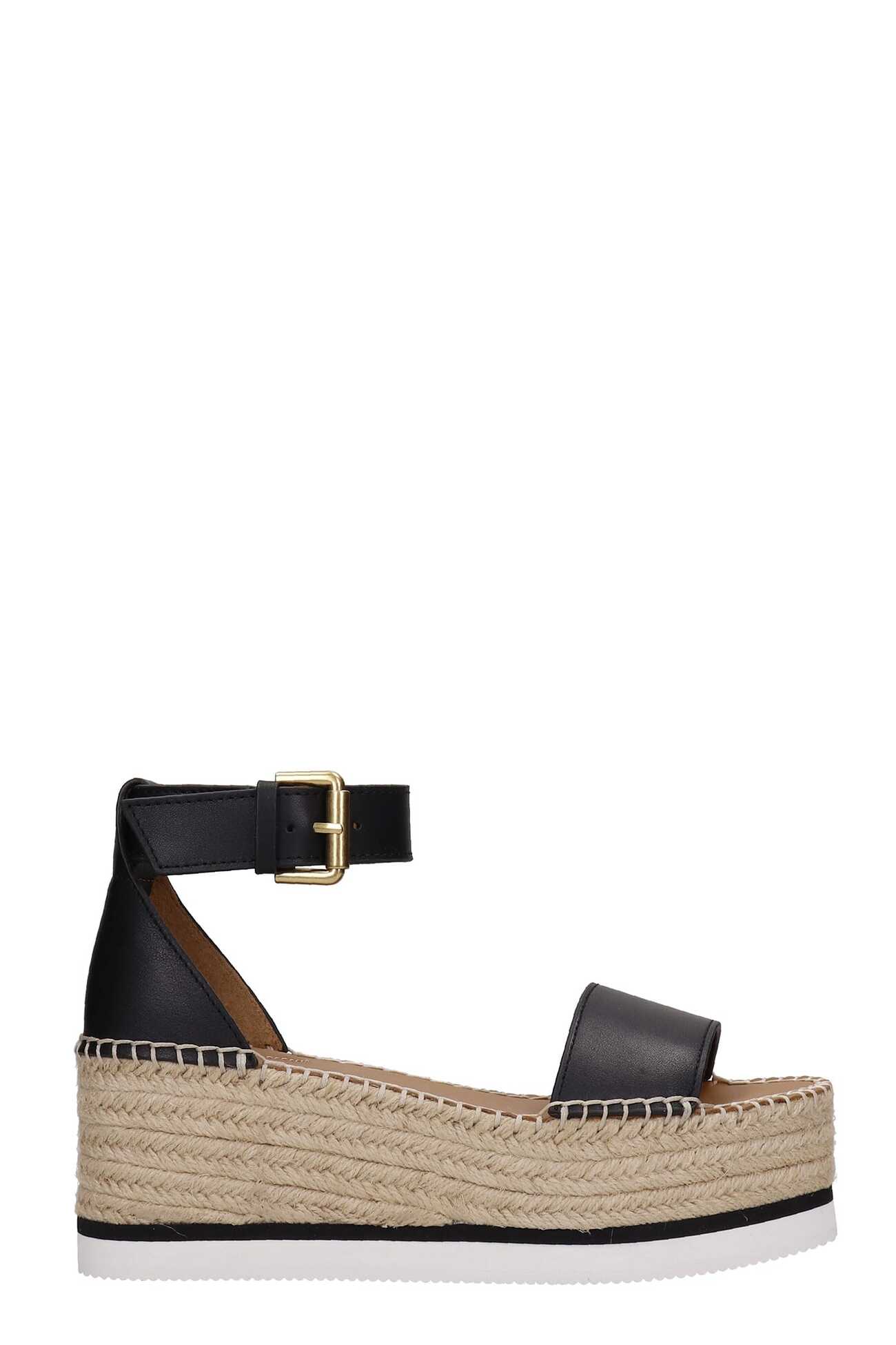 See by Chloé See by Chloé Glyn Wedges In Black Leather