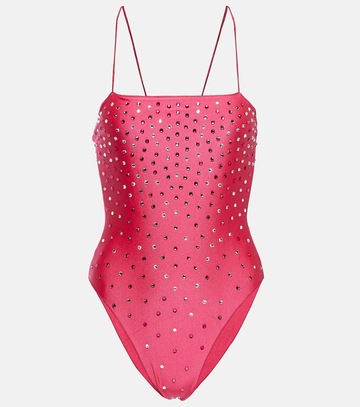 oseree gem embellished swimsuit in pink