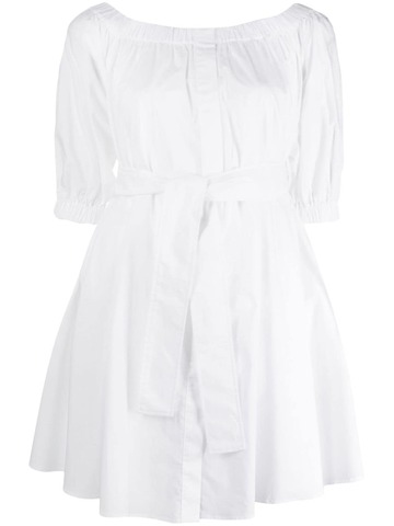 P.A.R.O.S.H. P.A.R.O.S.H. off-shoulder cotton flared dress - White