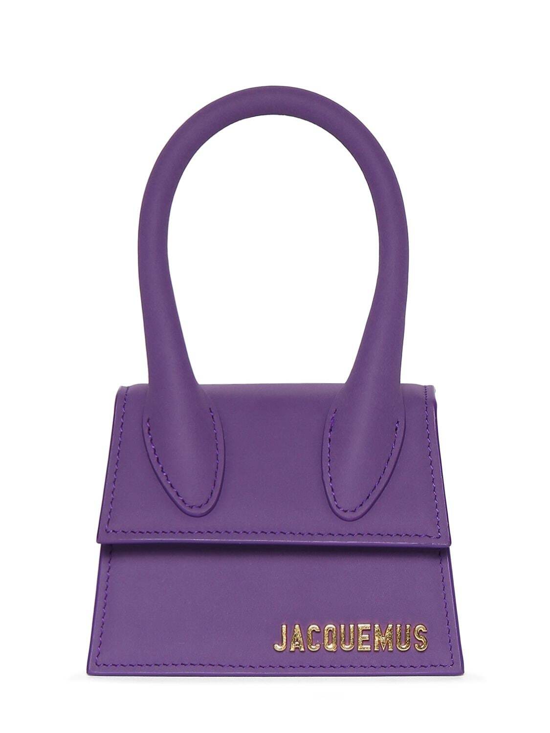 JACQUEMUS Le Chiquito Leather Top Handle Bag in purple