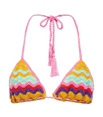 Anna Kosturova Crochet cotton bikini top