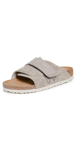 Birkenstock Kyoto Suede Sandals in taupe / gray