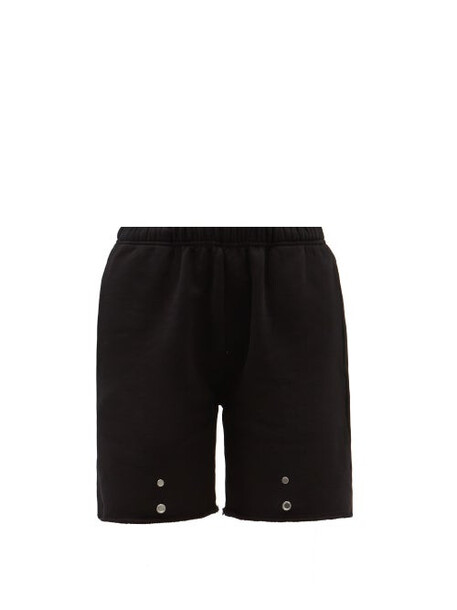 Les Tien - Yacht Fleece-back Jersey Shorts - Womens - Black