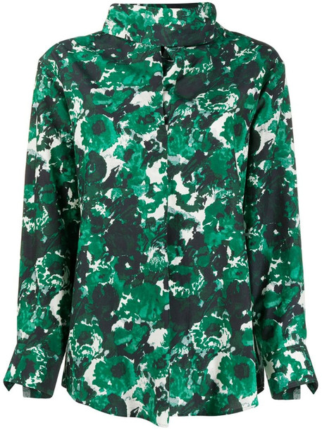 Kenzo 'Aquarelle' necklace top in green